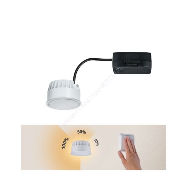 Źródło światła NOVA COIN LED 3-STEP DIM 6W 470lm 50mm 2700K 230V satyna / tworzywo sztuczne