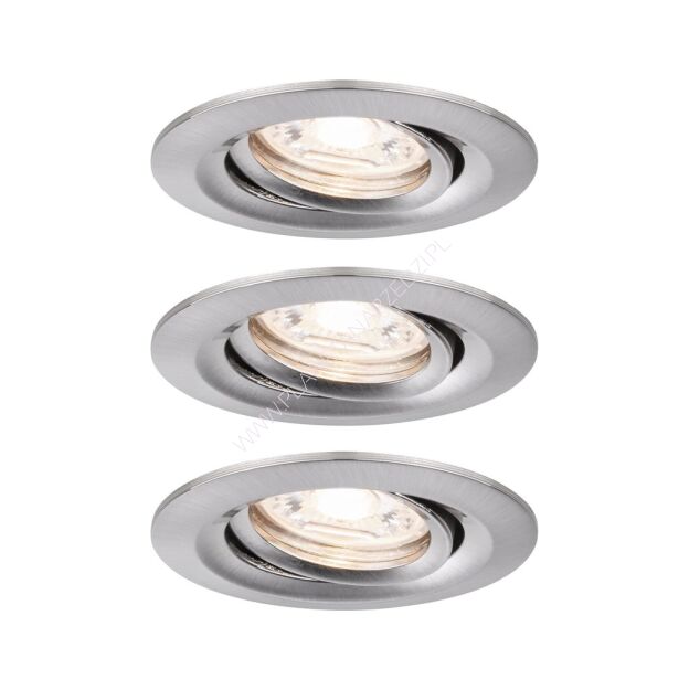 Oprawa do wbudowania NOVA COIN LED Mini wychylna zestaw 3x4W 310lm 65mm 2700K IP23 230V szczotkowane żelazo