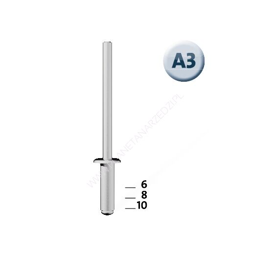 Nity aluminiowe A3/6 NOVUS [30 szt.]