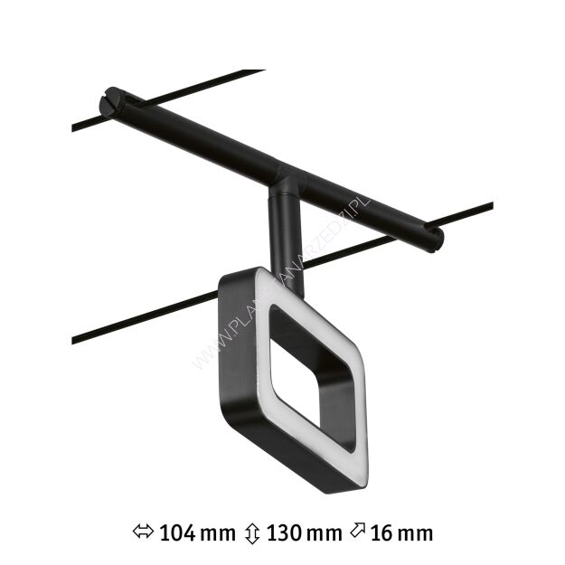 System linkowy DC Frame 4,8W Cz-mat /Chrom 230V/12V DC twszt 3000K