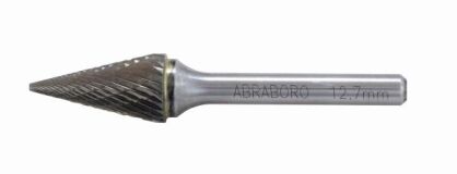 Frez do metalu ABRABORO Typ M, 12 x 71/22 - stożek ostry TCT