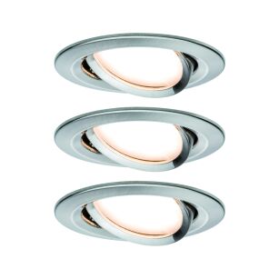 Oprawa do wbudowania NOVA PLUS COIN LED DIM SH Zigbee wychylna zestaw 3x7W 470lm 51mm  2700K 230V żelazo szczotkowane