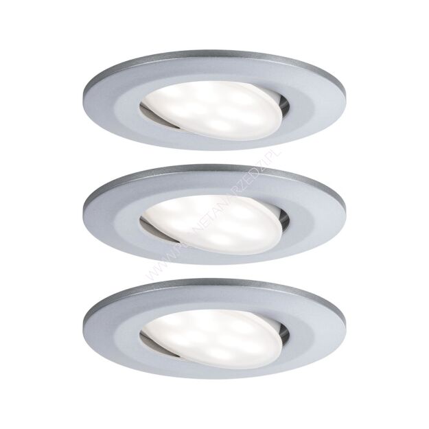 Zestaw opraw do wbudowania CALLA LED DIM 3x5.2W 460lm okrągła wychylna 4000K IP65 230V chrom matowy