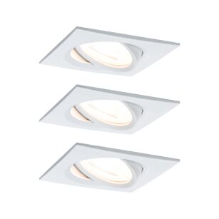 Oprawa do wbudowania NOVA LED wychylna zestaw 3xGU10 6.5W 460lm 84x84mm 2700K 230V biały mat