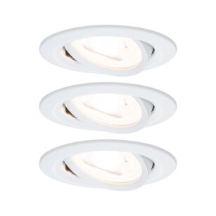 Oprawa do wbudowania NOVA LED wychylna zestaw 3xGU10 6.5W 460lm 84mm 2700K  230V biały mat / aluminium