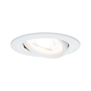 Oprawa do wbudowania NOVA LED wychylna GU10 6.5W 460lm 84mm 2700K IP23 230V biały mat / aluminium