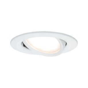 Oprawa do wbudowania NOVA COIN LED wychylna 6W 470lm 84mm 2700K IP23 230V biały mat / aluminium