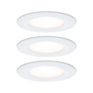 Oprawa do wbudowania NOVA LED stała zestaw 3xGU10 6.5W 460lm 78mm 2700K IP44 230V biały mat / aluminium