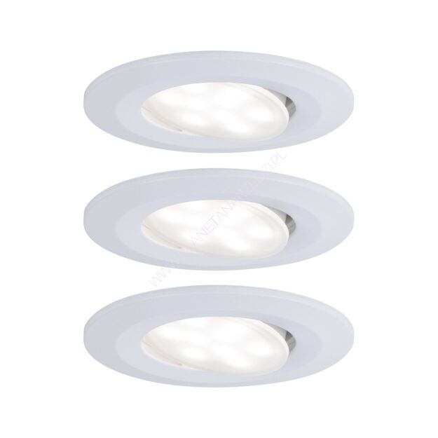 Zestaw opraw do wbudowania CALLA LED DIM 3x5.2W 460lm okrągła wychylna 4000K IP65 230V biały matowy