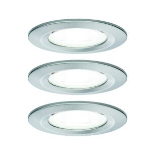 Oprawa do wbudowania NOVA LED stała zestaw 3xGU10 6,5W 470lm 78mm 4000K 230V szczotkowane żelazo