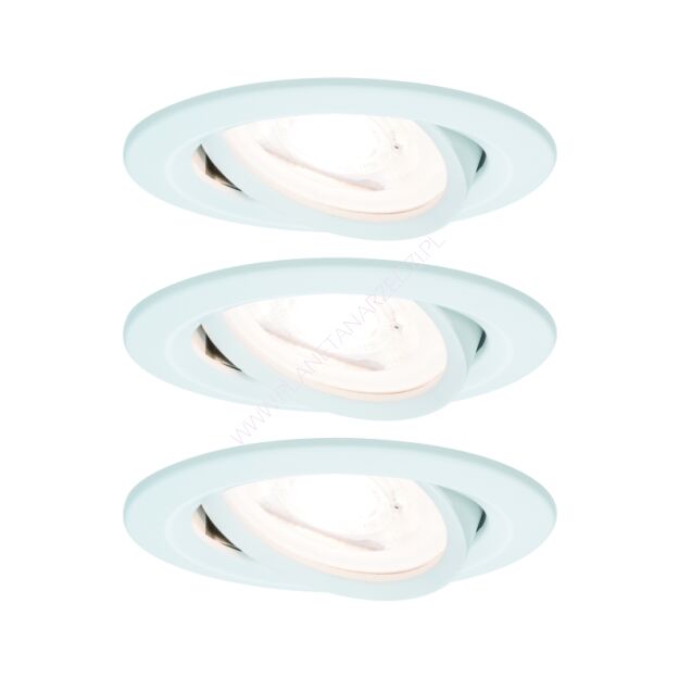 Oprawa do wbudowania NOVA LED DIM wychylna zestaw  GU10 6.5W 460lm 84mm 2700K IP23 230V biały mat