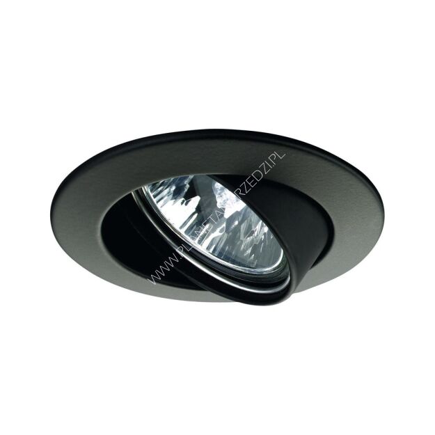 Oprawa wbudowana, ruchoma 51mm czarna downlight LED 12V