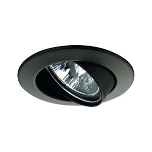 Oprawa wbudowana, ruchoma 51mm czarna downlight LED 12V